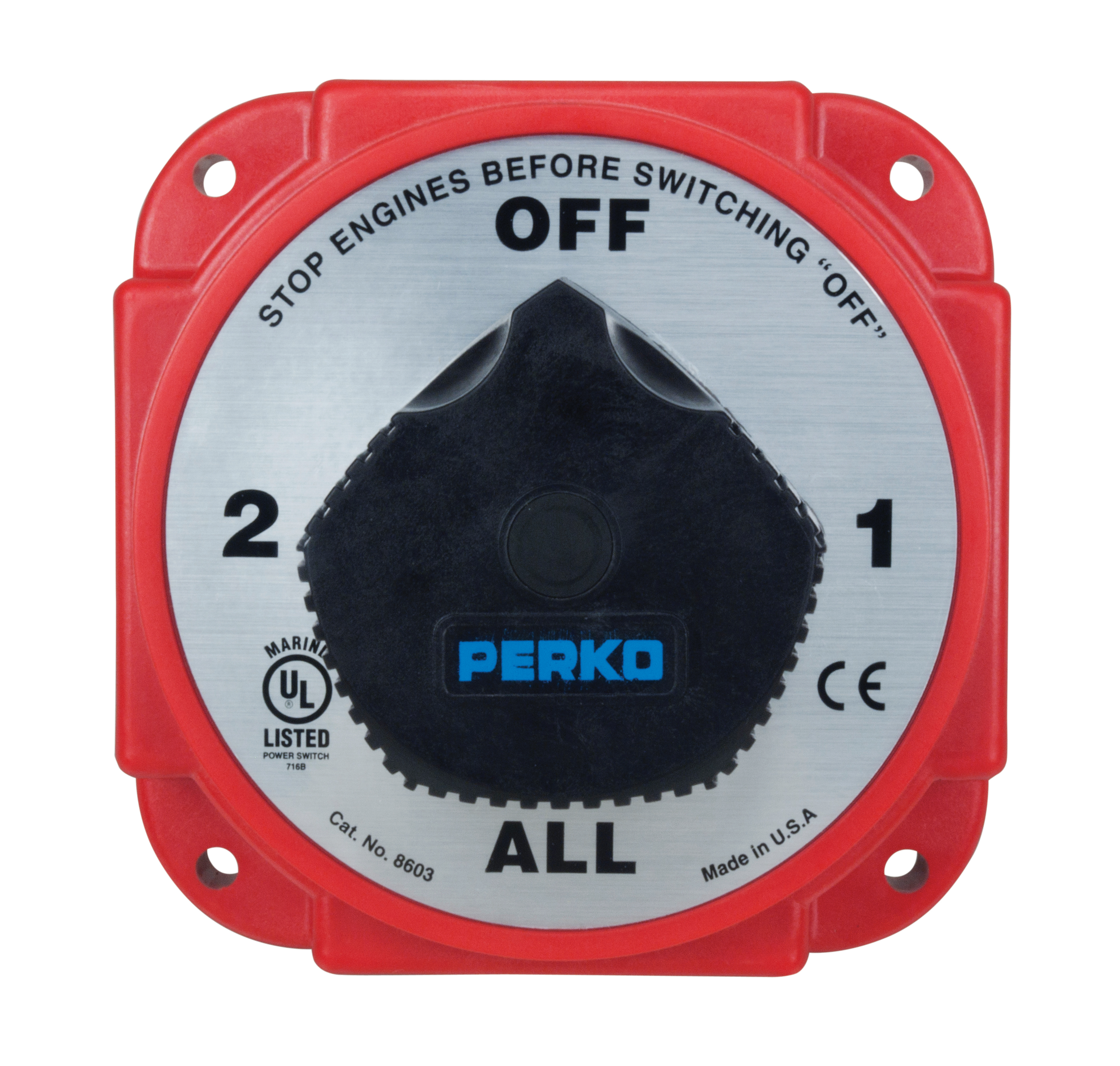 PERKO Inc. - Catalog - Battery Switches - Heavy Duty Battery Selector  Switch with Alternator Field Disconnect [8603]